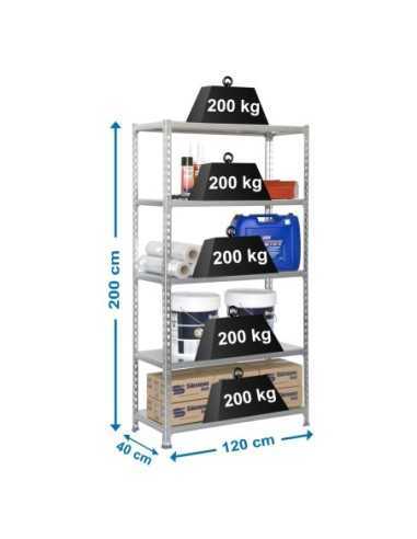 Estantería SIMONRACK Simonclick megaplus 5/400 galva/galva