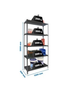 Estantería SIMONRACK Simonclick megaplus 5/500 antracita/antracita
