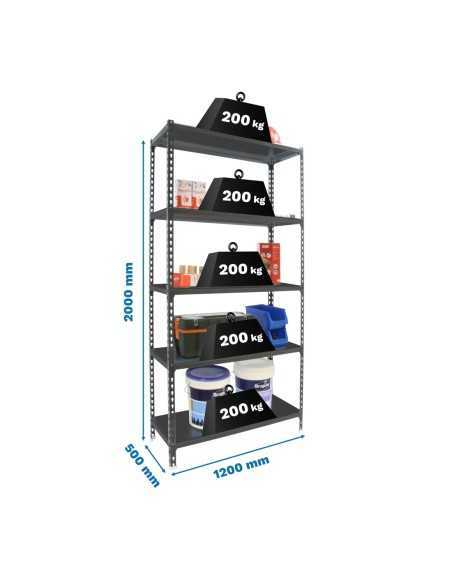 Estantería SIMONRACK Simonclick megaplus 5/500 antracita/antracita
