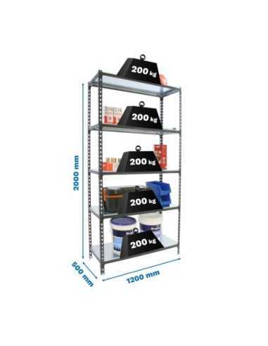 Estantería SIMONRACK Simonclick megaplus 5/500 antracita/galva