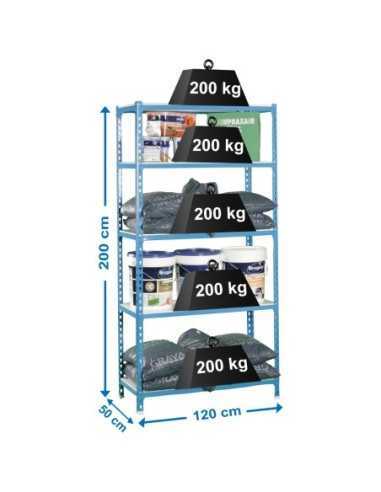 Estantería SIMONRACK Simonclick megaplus 5/500 azul/blanco