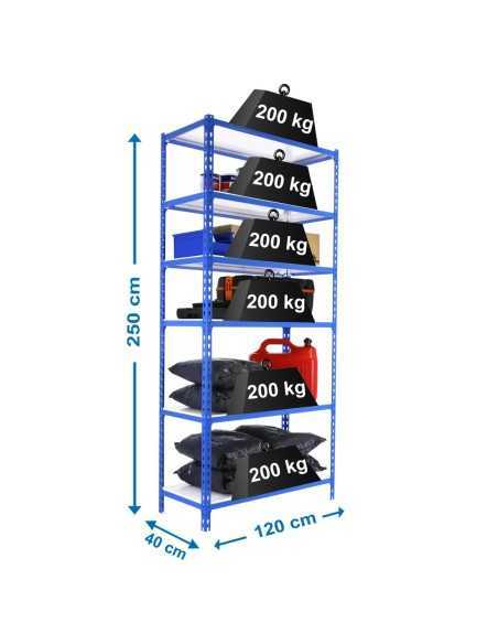 Estantería SIMONRACK Simonclick megaplus 6/400 2500 azul/blanco