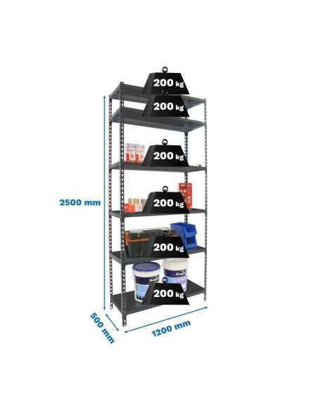 Estantería SIMONRACK Simonclick megaplus 6/500 2500 antra/antra