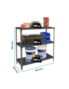 Estantería SIMONRACK Simonclick mini 3/300 900 antracita/antracita