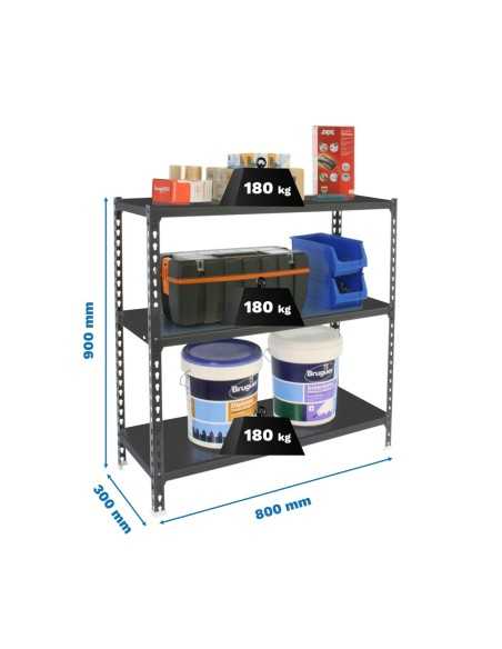 Estantería SIMONRACK Simonclick mini 3/300 900 antracita/antracita