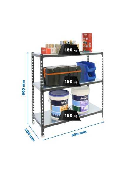 Estantería SIMONRACK Simonclick mini 3/300 900 antracita/galva