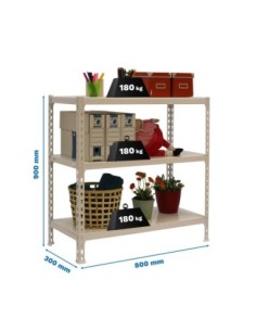 Estantería SIMONRACK Simonclick mini 3/300 900 blanco/blanco