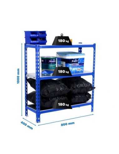 Estantería SIMONRACK Simonclick mini 3/400 1000 azul/galva
