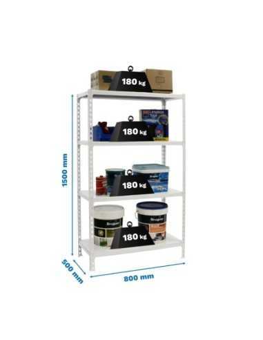 Estantería SIMONRACK Simonclick mini 4/500 1500 blanco/blanco
