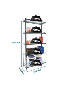Estantería SIMONRACK Simonclick mini 5/300 antracita/galva