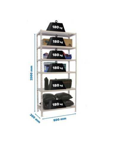 Estantería SIMONRACK Simonclick mini 6/300 blanco/blanco