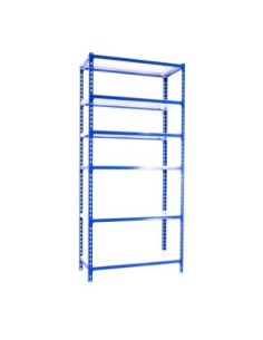 Estantería SIMONCLICK mini 6/400 azul/blanco | Estantería sin tornillos con baldas de madera SimonRack