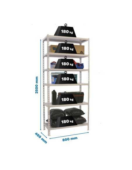 Estantería SIMONRACK Simonclick mini 6/400 blanco/blanco