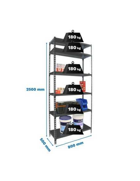 Estantería SIMONRACK Simonclick mini 6/500 antracita/antracita