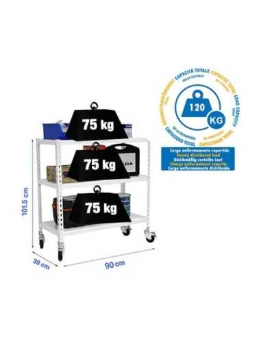 Estantería SIMONRACK Simonclick mobile 3/300 900 blanco/blanco