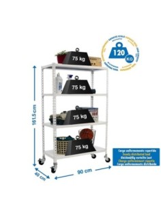 Estantería SIMONRACK Simonclick mobile 4/400 1500 blanco/blanco