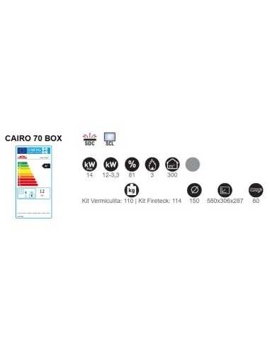 Estufa De Leña BRONPI Cairo-70-box Frontal C | Hogar Cahersa