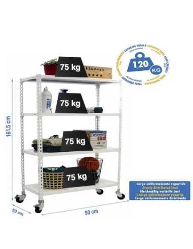 Estantería SIMONRACK Simonclick mobile 4/500 1500 blanco/blanco