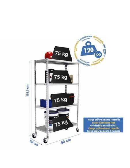 Estantería SIMONRACK Simonclick mobile 4/500 1500 galva