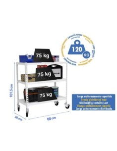 Estantería SIMONRACK Simonclick mobile mini 3/300 900 blanco/blanco