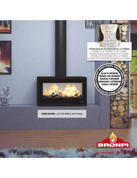 Estufa De Leña BRONPI Cairo-90-box Frontal C | Hogar Cahersa