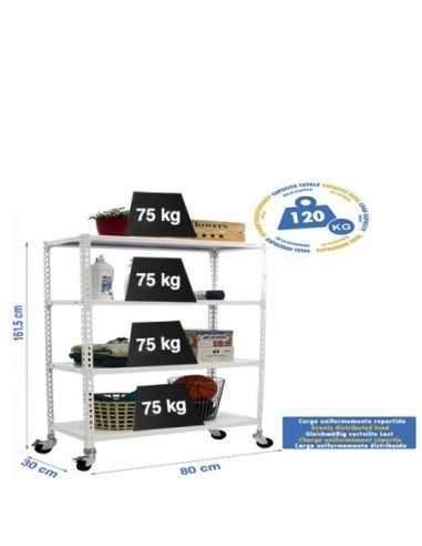 Estantería SIMONRACK Simonclick mobile mini 4/300 1500 bco/bco