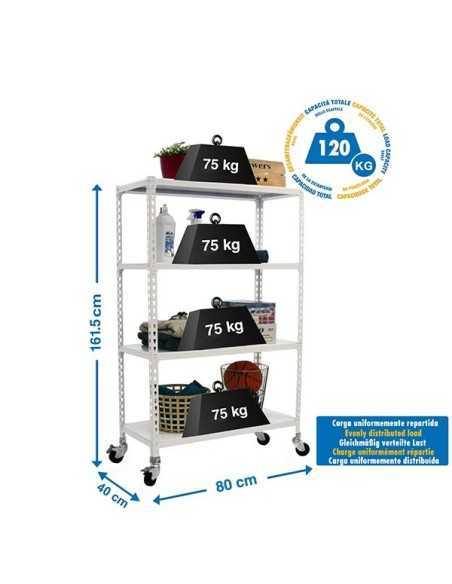 Estantería SIMONRACK Simonclick mobile mini 4/400 1500 bco/bco