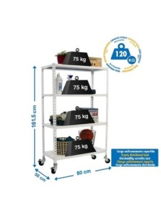 Estantería SIMONRACK Simonclick mobile mini 4/500 1500 bco/bco