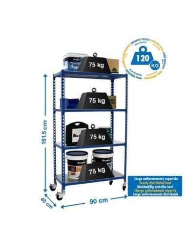 Estantería SIMONRACK Simonclick mobile plus 4/400 1500 azul/galva