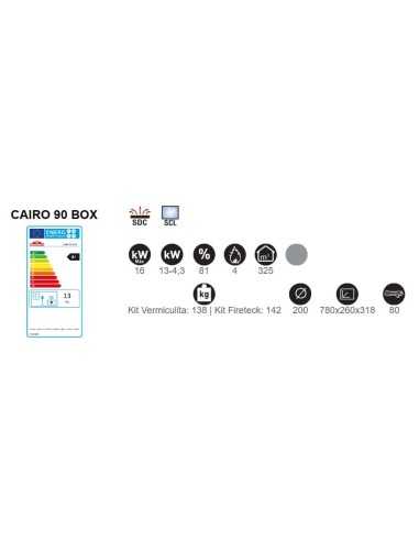 Estufa De Leña BRONPI Cairo-90-box Frontal C | Hogar Cahersa