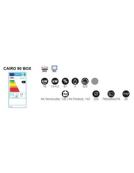 Estufa De Leña BRONPI Cairo-90-box Frontal C | Hogar Cahersa