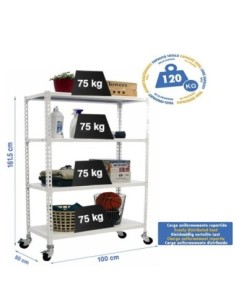 Estantería SIMONRACK Simonclick mobile plus 4/500 1500 bco/bco