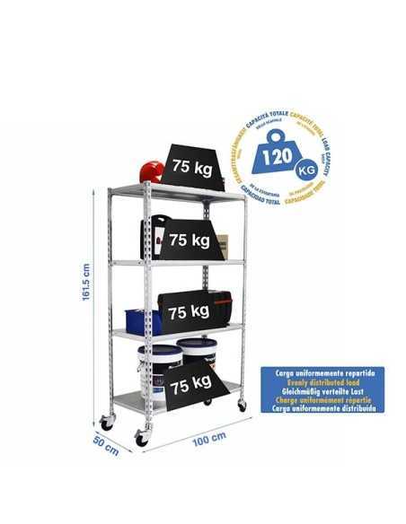 Estantería SIMONRACK Simonclick mobile plus 4/500 1500 galva