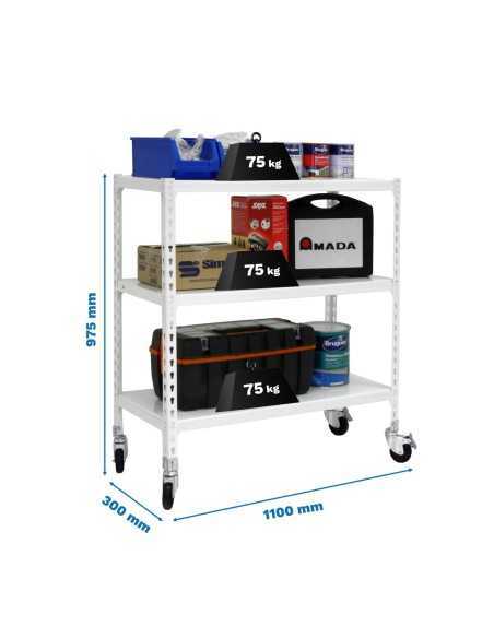 Estantería SIMONRACK Simonclick mobile superplus 3/300 900 bco/bco
