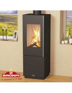 Estufa De Leña BRONPI Bombay-f 9kw Cristal F | Hogar Cahersa