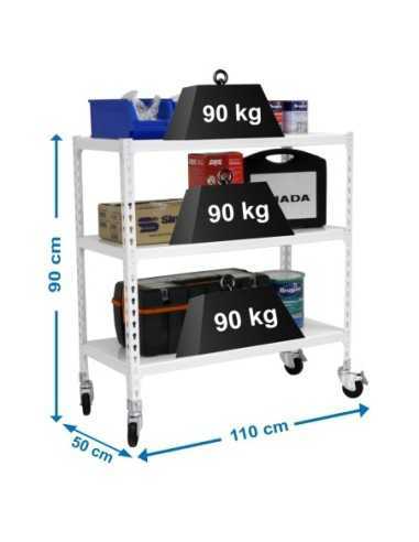 Estantería SIMONRACK Simonclick mobile superplus 3/500 900 bco/bco