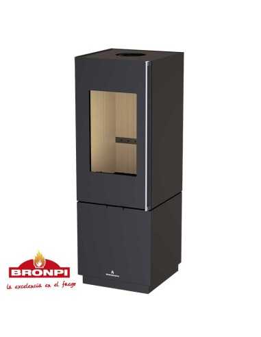 Estufa De Leña BRONPI Bombay-f 9kw Cristal F | Hogar Cahersa