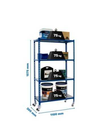 Estantería SIMONRACK Simonclick mobile superplus 4/300 1500 azu/gal