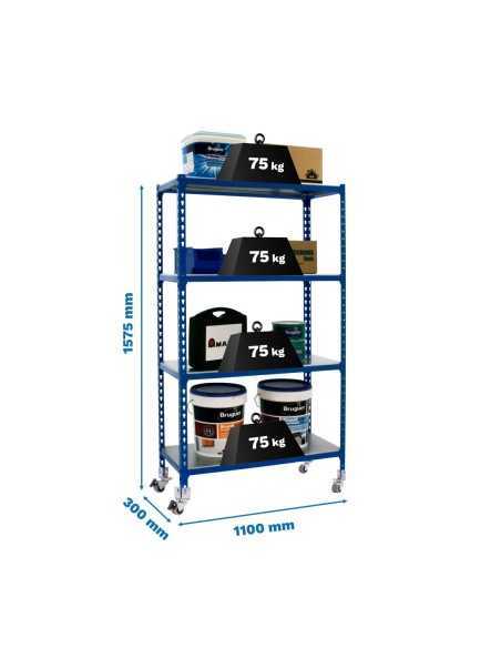 Estantería SIMONRACK Simonclick mobile superplus 4/300 1500 azu/gal