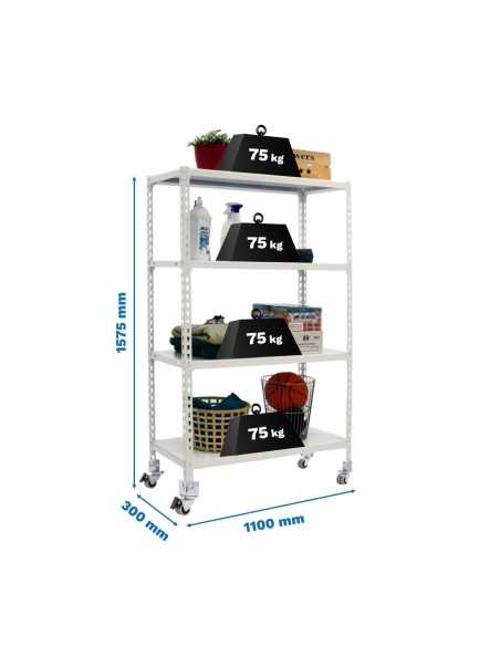 Estantería SIMONRACK Simonclick mobile superplus 4/300 1500 bco/bco