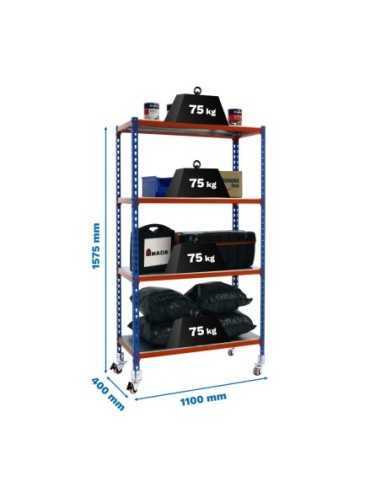 Estantería SIMONRACK Simonclick mobile superplus 4/400 1500 az/na/g