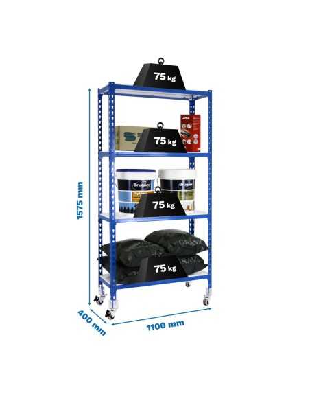 Estantería SIMONRACK Simonclick mobile superplus 4/400 1500 azu/bla