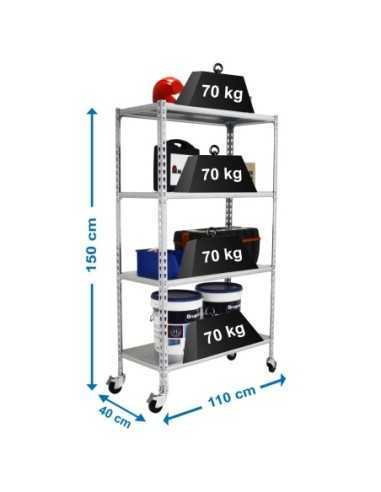 Estantería SIMONRACK Simonclick mobile superplus 4/400 1500 galva