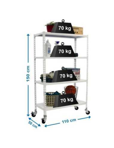 Estantería SIMONRACK Simonclick mobile superplus 4/500 1500 bco/bco