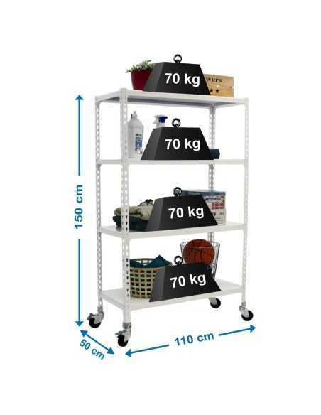 Estantería SIMONRACK Simonclick mobile superplus 4/500 1500 bco/bco