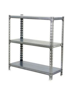 Estantería SIMONCLICK plus 3/300 900 galvanizado/galvanizado | Estantería sin tornillos con baldas de madera SimonRack