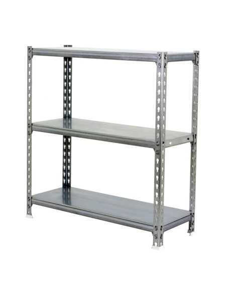 Estantería SIMONCLICK plus 3/300 900 galvanizado/galvanizado | Estantería sin tornillos con baldas de madera SimonRack
