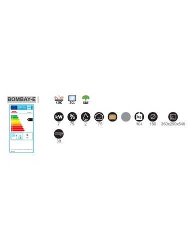 Estufa De Leña BRONPI Bombay Cristal En Esqu | Hogar Cahersa