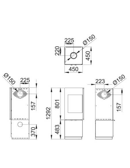 Estufa De Leña BRONPI Bombay Cristal En Esqu | Hogar Cahersa