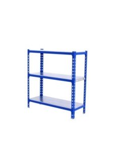 Estantería SIMONCLICK plus 3/400 900 azul/galvanizado | Estantería sin tornillos con baldas de madera SimonRack